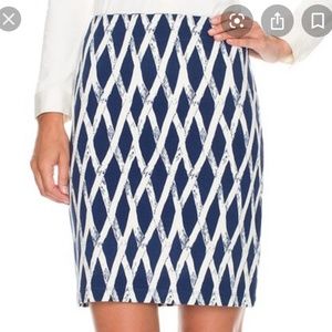 J. McLaughlin Navy & Ivory Lucy Pencil Ski…